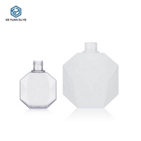 Botol Plastik Minyak Penetes Bentuk Pemotongan Khusus Elegan 100Ml 200Ml 3.4Oz 6.8Oz dengan Pompa Minyak dan 20/410 Penetes
