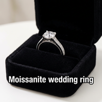 Bague vintage en moissanite, argent sterling 925, VVS1, alliance de mariage personnalisée pour femmes