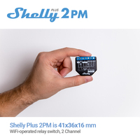 Shelly Plus 2PM ESP32 Saklar Tirai AC Pintar Perangkat Pengukur Listrik Saklar Mini Wifi 2 Gang