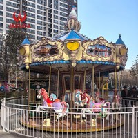 Manège à thème animalier mignon pour parc d'attractions pour enfants avec décoration douce et design léger