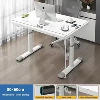Bureau de travail en métal réglable en hauteur manuellement, durable, multifonctionnel, pour la maison, le bureau, la station de travail informatique