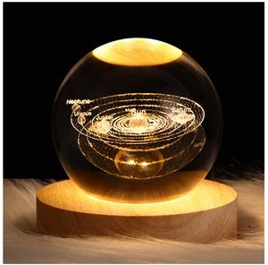 Vendita Calda: Sfera di Cristallo 3D con Base Luminosa, Sistema Solare Galattico 3D, Regalo Popolare per Bambini - Product Image 2