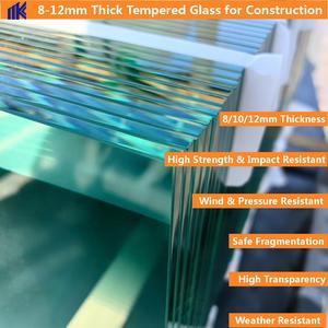 <span class=keywords><strong>Verre</strong></span> trempé plat d'épaisseur personnalisée pour usages industriels, <span class=keywords><strong>prix</strong></span> au mètre carré de <span class=keywords><strong>verre</strong></span> trempé de 12 mm, panneaux de <span class=keywords><strong>verre</strong></span> trempé - Product Image 2