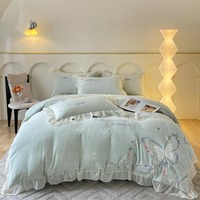 Ensemble de draps de lit 4 pièces en molleton de lait épais et chaud King Size ensembles de couvre-lit ensembles de housse de couette personnalisés