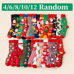KTS549 Usine OEM Personnalisé Votre Propre Designer Coton Vente en Gros Creative Jacquard <span class=keywords><strong>Fantaisie</strong></span> Femmes Hommes Joyeux Noël Chaussettes - Product Image 3