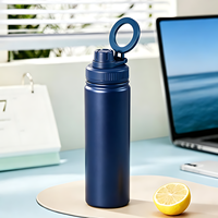 Bouteille d'eau magnétique pour téléphone portable de 25 oz, en acier inoxydable, isolée sous vide, gourde de sport, certifiée CE, BSCI, CPC, FCC, REACH, LFGB, CPSIA