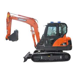 Excavadora Doosan DX60 usada Original coreana Mini Doosan, excavadora sobre orugas de 6 toneladas, motor Yanmar, bomba de caja de cambios, componentes de núcleo de Motor - Product Image 1