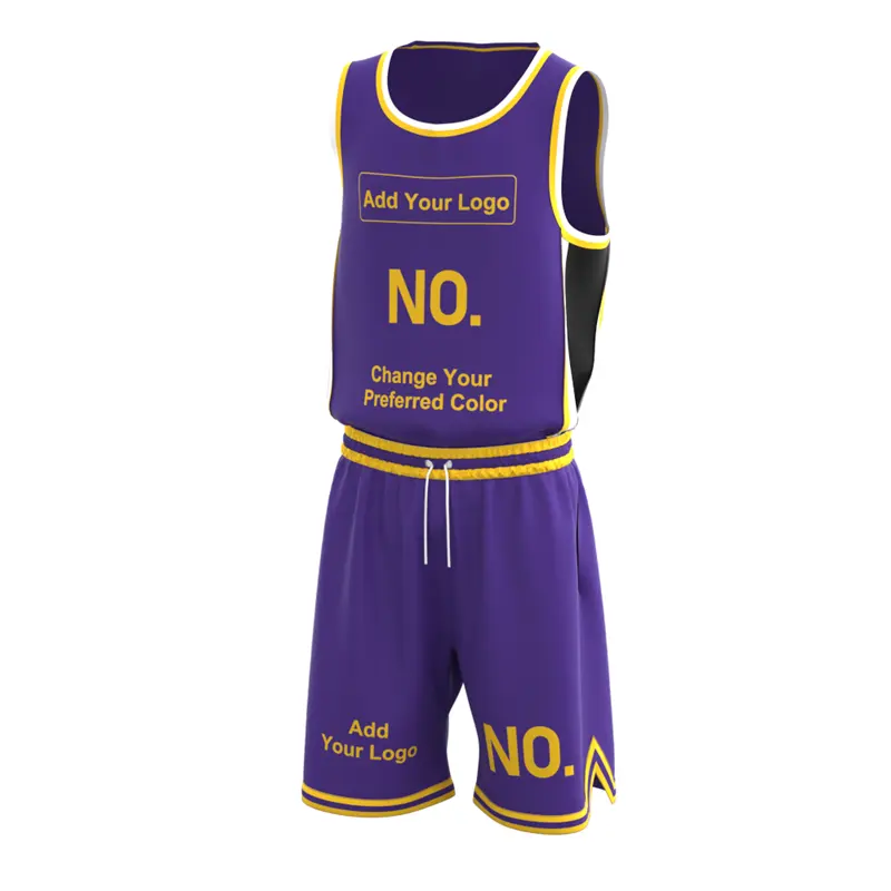 custom Breathable team Practice men boy kids plain Reversible Sublimation Printing youth basketball uniforms sets