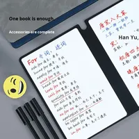 Bloc-notes tableau blanc YEKO A5/A4 portable effaçable en similicuir, tableau de bureau pour mémos, tableau de dessin manuel en PU