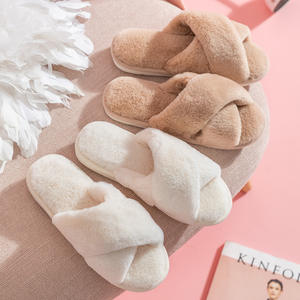 Pantuflas de Invierno para Mujer, Tallas 36-41, con Banda Cruzada, Antideslizantes, de Felpa Suave, para Interiores, Personalizadas, Marca BSCI - Product Image 5