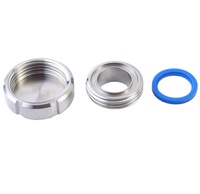 KQ Sanitaire, acier inoxydable de qualité alimentaire, ISO 3A SMS DIN Inox Ss 304 316, bouchon aveugle, couvercle, union à marteau avec chaîne