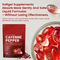 En stock : Capsules molles de piment de Cayenne, 240 unités – Favorise la santé des veines, du cœur et des vaisseaux sanguins – Avec Vitamine E, D3+K2, Pépins de raisin, Hawthorne et Betterave