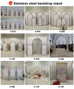 SMOOTH Popular Selling Wedding Banquet Party Stage Decoration Stainless Steel Wall <b>Backdrop</b> - Product Image 6