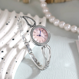 高品質ファッションビジネス高級クォーツ腕時計レディースカスタムロゴ合金ケースストーン方向指示器表示3BAR防水 - Product Image 3