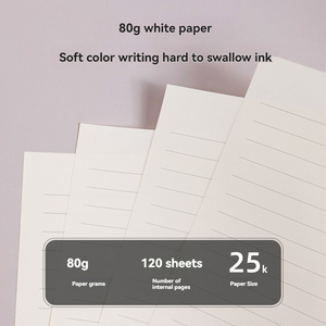 Carnet d'école en cuir rétro noir Deli 22264, carnet d'affaires en PU, 25K, 120 feuilles, bloc-notes épaissi, 48 pièces par carton - Product Image 3