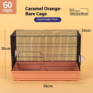 Cage à double base de 60cm en fil d'or Nid d'ours Cage à oiseaux de grande taille Villa Four Seasons General Hamster Cage - Product Image 1