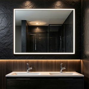 意大利家居装饰浴室镜子 LED智能触摸壁挂式浴室发光镜 - Product Image 1