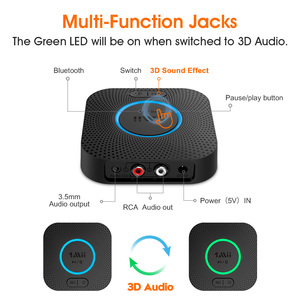 1mii B06 + Bluetooth âm thanh receivers với 3D Surround Bluetooth 5.1 RCA stereo Receiver hỗ trợ aptX-LL/HD AUX Bluetooth Adapter - Product Image 3