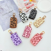 Zonyin Penjualan Terlaris Dompet Koin Motif Leopard dengan Resleting, Tempat Kunci Mobil, Hadiah untuk Wanita dan Pria