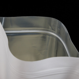 18*30 + 5cm 100moq in logo trắng kraft giấy nhôm thẳng đứng túi dây kéo hàng rào cao thực phẩm snack túi Đậu - Product Image 3