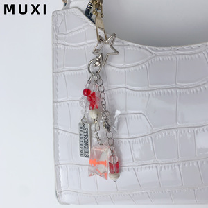 Mơ Mộng Trong Suốt Túi Cá Mặt Dây Chuyền Keychain Ngọt Ngào Và Nữ Tính Phong Cách Kim Loại Phụ Kiện - Product Image 4