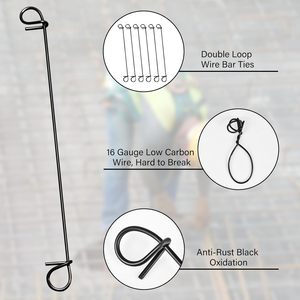 <span class=keywords><strong>16</strong></span> <span class=keywords><strong>calibre</strong></span> <span class=keywords><strong>galvanizado</strong></span> 1000 piezas 6 pulgadas plata construcción esgrima alambre rollo 1000 piezas 6 pulgadas doble bucle Alambre de hierro alambre - Product Image 5