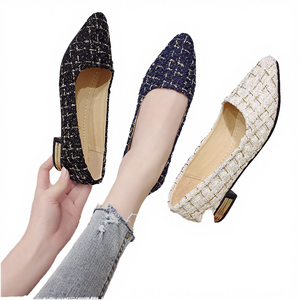 Chaussures plates tendance pour femmes personnalisées, de haute qualité, à bout pointu, inspirées du ballet, à enfiler, légères, estivales, solides, à nœud, décontractées - Product Image 4