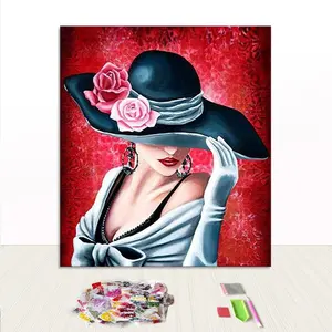 Embroider Rhinestones Diamond Dotz Craft Kits Women Picture 5D Diamond Painting Lady