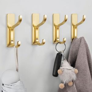 Nouveaux crochets adhésifs robustes en acier inoxydable pour porte de salle de bain, mur, vêtements, peignoirs, serviettes et manteaux - Product Image 3