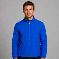 Chaqueta Deportiva Ligera para Hombre con Logotipo Imprimible, Cuello Alto, Cierre Completo, Color Neón, Uniforme Personalizado para Equipo, Venta al Por Mayor, 20 Colores
