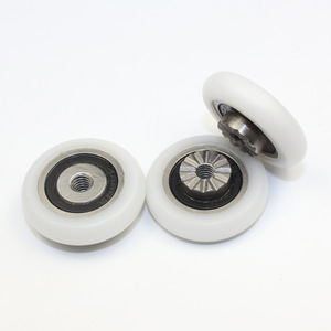 Ruedas de PVC para Ventanas y Puertas Suministradas por el Fabricante, Ruedas Recubiertas de Acero Inoxidable S688RS con Anillo Exterior Repujado de 8*25*6mm para Exteriores - Product Image 5