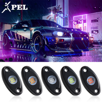 Kit de Luces LED Profesionales Impermeables PEL, Luces Inferiores RGB de 9W, 9 LED Blanco Puro, Luces de Roca de 2 Pulgadas para Camiones, ATV, SUV, Motocicletas