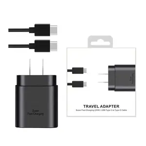 Vente chaude 25W chargeur USB-C pour Samsung US EU UK AU chargeur Super rapide adaptateur de voyage PD pour Samsung Note 10