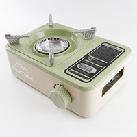 Réchaud à gaz portable mini butane pour camping en plein air, cuisinière à flamme réglable, réchaud à gaz à brûleur unique pour pique-nique et voyage