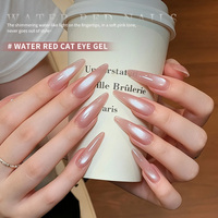 Vernis à ongles gel effet œil de chat rose nude rouge aquatique 2026 Nouveau vernis gel à changement progressif Flash Drill nécessitant une lampe UV pour sécher