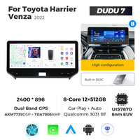 DUDUAUTO 12.3 pouces 12 + 512G Unité principale universelle autoradio  multimédia pour Toyota Harrier/Venza 2022 au présent