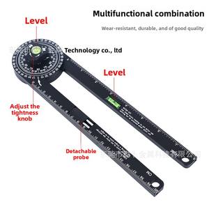 Outil multifonction <span class=keywords><strong>de</strong></span> traçage au sol, compas <span class=keywords><strong>de</strong></span> <span class=keywords><strong>charpentier</strong></span>, mesureur d'inclinaison, niveau et rapporteur - Product Image 2