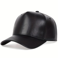 Casquette de baseball en cuir PU, style hip-hop, tendance urbaine, unisexe, style coréen, à la mode, 5 panneaux, réglable, pour adulte, printemps/automne, soie