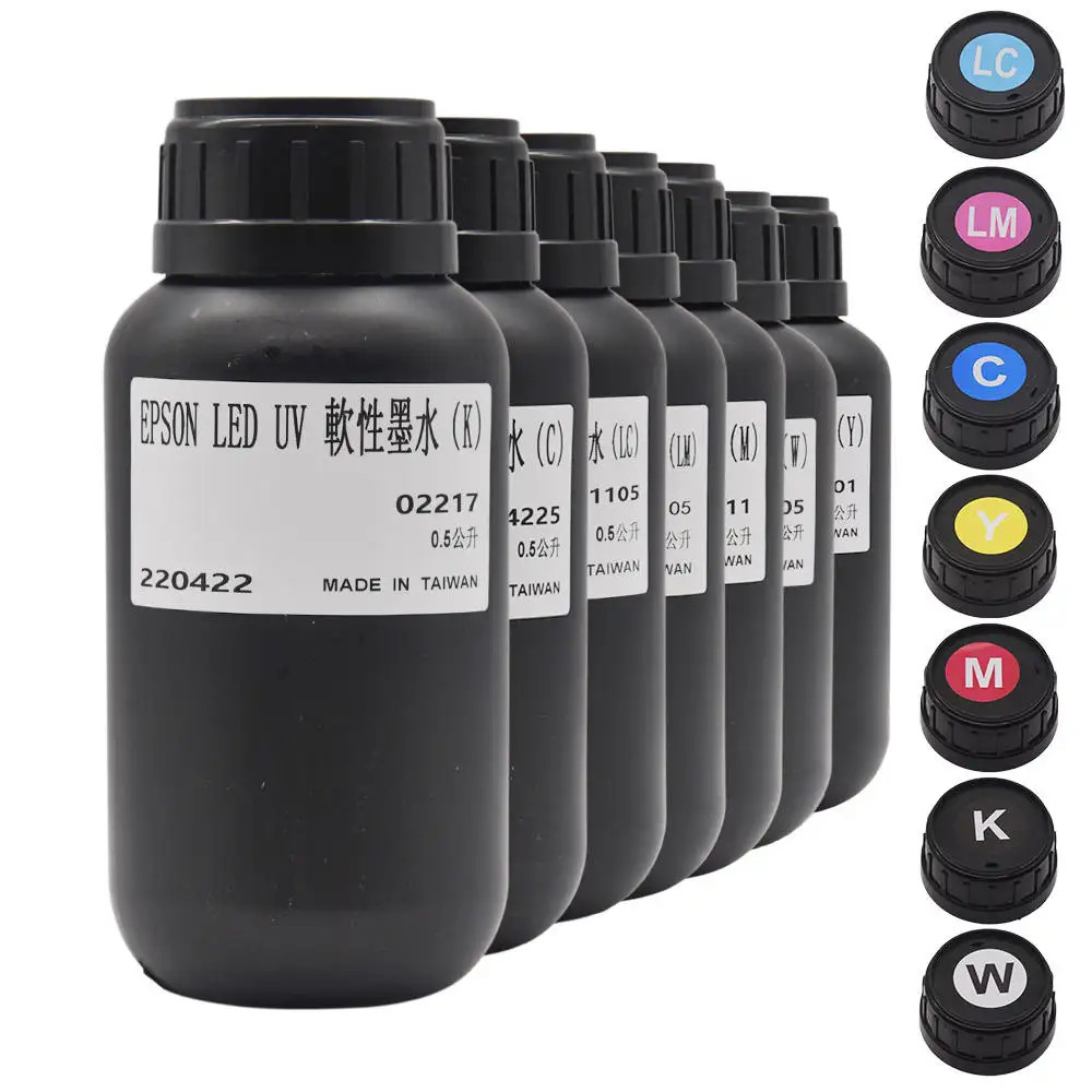 Premium-Fabrik weiche neutrale harte LED-UV-Tinte UV-DDF-Tinte für Epson 1390 i3200 dx5 dx7 TX800 XP600 G5 G6 Köpfe