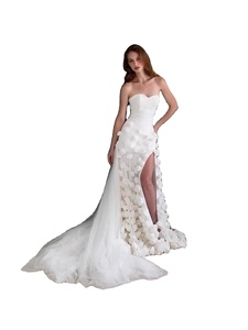 Vestido Largo Casual de Noche con Hombros Descubiertos y Flores 3D, Estilo Sencillo, para Grupo de <span class=keywords><strong>Hermanas</strong></span>, Vestido de Boda Largo, Éxito de Ventas en Comercio Exterior - Product Image 1