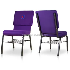 Factory Wholesale Cheap Stacking Metal Church Chair Interlocking Theater Auditorium Furniture Padded Church Chairs