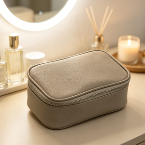 Blue <b>Men</b> Travel PU <b>Toiletry</b> <b>Bag</b> With Inner Zipper Pocket Durable Waterproof Cosmetic Case Custom Logo Cosmetic <b>Bag</b> - Product Image 3