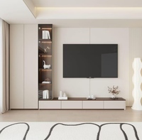 Armoire latérale modulaire en bois massif traditionnelle, 20+ étagères, rangement multifonctionnel, buffet minimaliste de luxe, meubles pour la maison