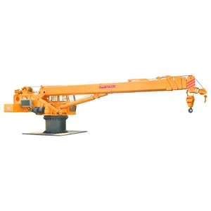 Barco Hydra Crane 8ton nudillo boom barco cilindro telescópico para grúa de cubierta