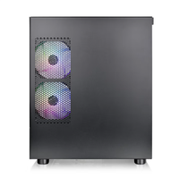 Black Mid Tower Gamer Computer MATX PC Cabinet Case Tempered Glass Side Panel Popular Computer Casing