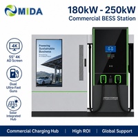 Station de recharge rapide DC pour véhicules électriques, stockage d'énergie commercial, 261 kWh, 200 kW, double borne, CCS2, CHAdeMO, NACS, OCPP