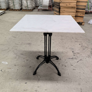 Lifepursue Bistro - <span class=keywords><strong>Table</strong></span> en marbre véritable avec pieds en <span class=keywords><strong>fonte</strong></span> vintage - Mobilier commercial de haute qualité - Product Image 1