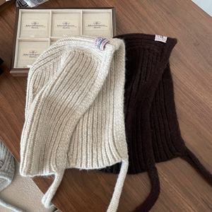 Versión Coreana de Simple 7% gorro de punto de <span class=keywords><strong>lana</strong></span> nueva exposición facial pequeña personalidad de punto gorro para adultos estilo de personaje de Color sólido - Product Image 3