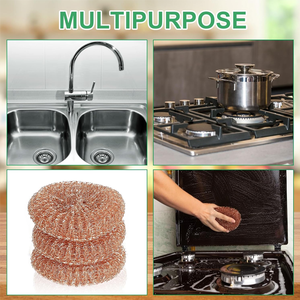 100% đồng Cọ Rửa miếng đệm đồng chà sàn nồi cọ rửa thép không gỉ bóng sạch đồng Lưới cọ rửa - Product Image 3