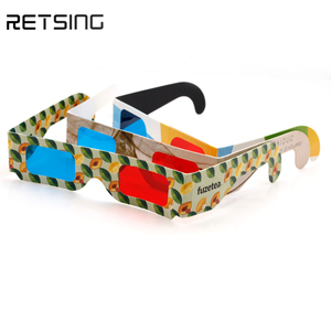 <span class=keywords><strong>Gafas</strong></span> <span class=keywords><strong>3D</strong></span> de Papel Rojo y Azul con Logotipo Personalizado para Proyecciones Comerciales de <span class=keywords><strong>Cine</strong></span> - Product Image 3